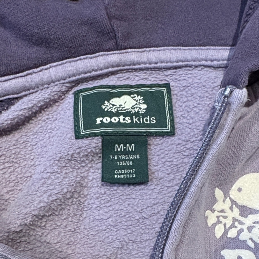 Roots Kids Two-Tone Purple full zip Hoodie - Picture 9 of 13